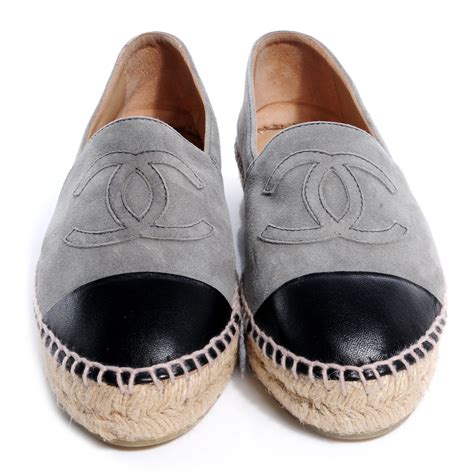 chanel espadrilles grey